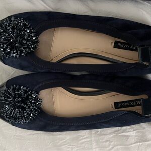 Alex Marie beaded ballerina flats. Navy size 7.5 women